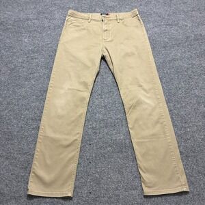 Dockers All Seasons Tech Pants Mens Size 34 Beige Straight Leg Casual Mid Rise
